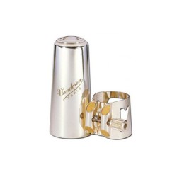 Abrazadera y boquillero clarinete bajo Vandoren OPTIMUM PLATEADA