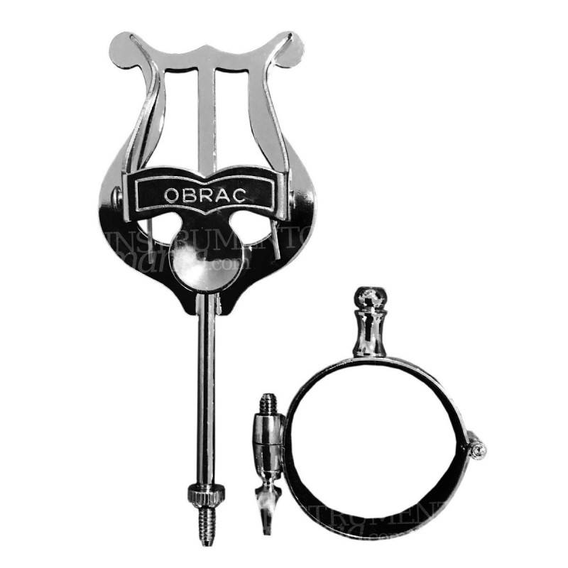 Atril marcha oboe Obrac con argolla bisagra niquelado 1213N Atril marcha oboe Obrac con argolla bisagra niquelado 1213N