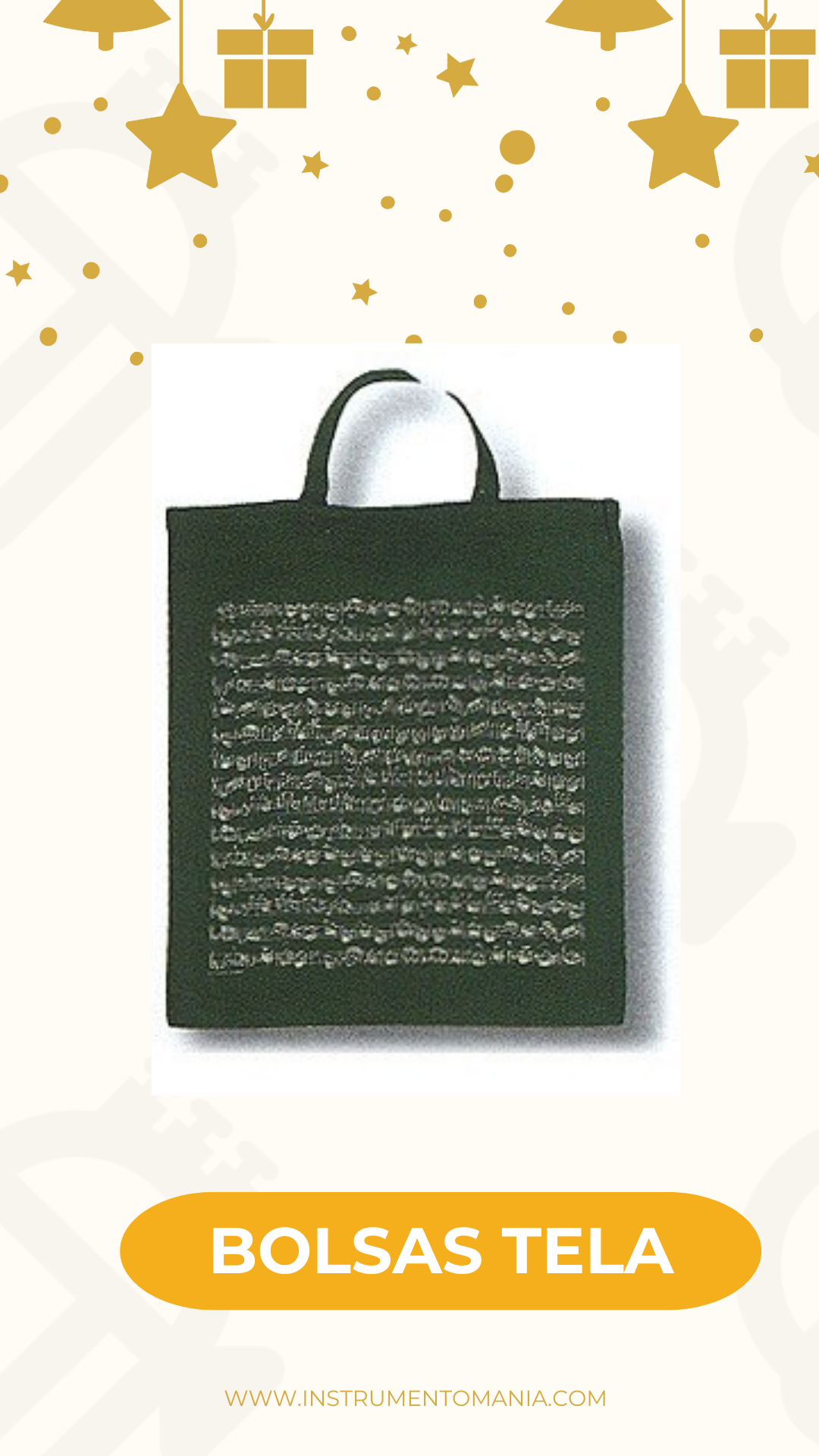 bolsa tela musica