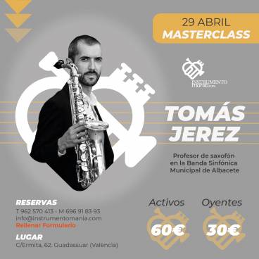 Masterclass Saxofón con Tomás Jerez