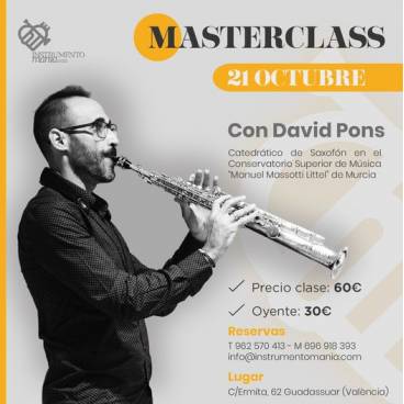 Masterclass Saxofón con David Pons