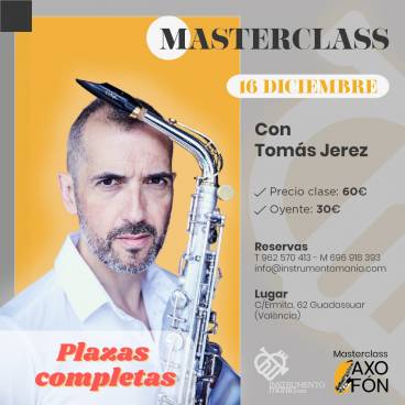 Masterclass Saxofón con Tomás Jerez