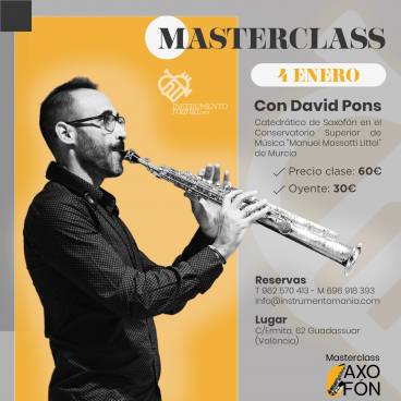 Masterclass Saxofón con David Pons