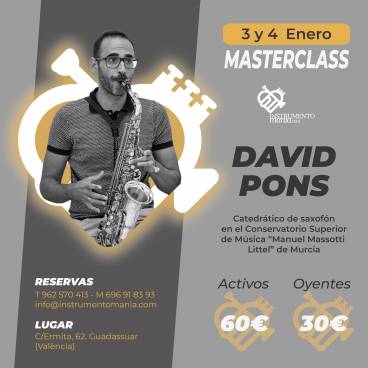 Masterclass Saxofón con David Pons